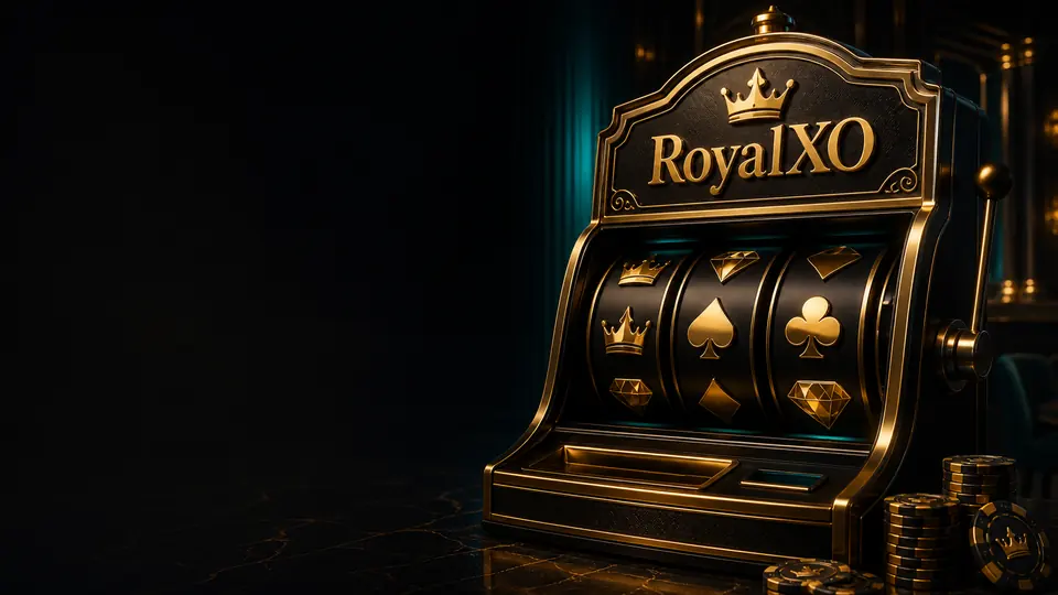 Macchina slot RoyalXO in stile premium scuro